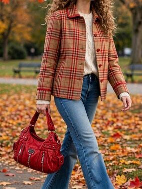 Scarleton Red Quilted Shoulder Bag